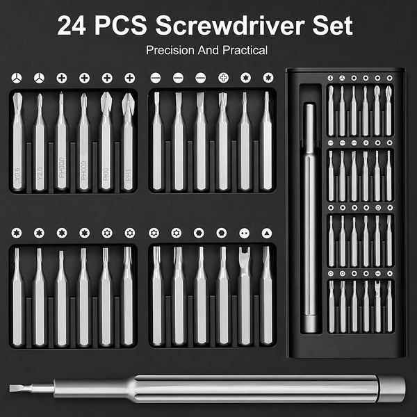 24-in-1 Portable ScrewDriver set with Box Packing