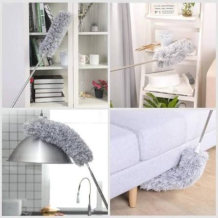 Flexible Grey Duster Mop With Long Rod