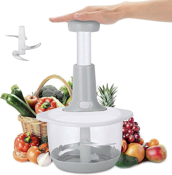 2 Litre Push Chopper With Lock Beater