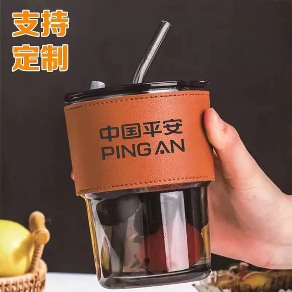 Bamboo Cup, Coffee Drink Cup with Straw
