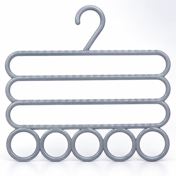 3 Layer and 5 Holes Multipurpose Scarf Plastic Hanger