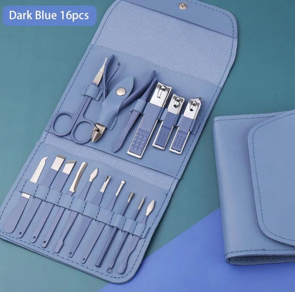 16 Piece Manicure Pedicure Nail Kit