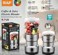 RAF model R.7126 2-in-1 electric coffee grinder and juice blender.