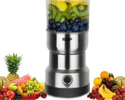 RAF model R.7126 2-in-1 electric coffee grinder and juice blender.