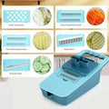 Multipurpose 5in1 Straight Drainage Vegetable Cutter/Slicer (Mix/Random colour)