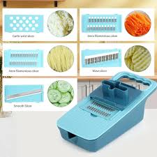 Multipurpose 5in1 Straight Drainage Vegetable Cutter/Slicer (Mix/Random colour)