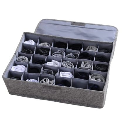 24-Grid Foldable Fabric Organizer Box - Genzzes