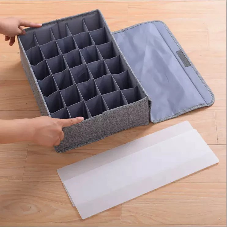 24-Grid Foldable Fabric Organizer Box - Genzzes
