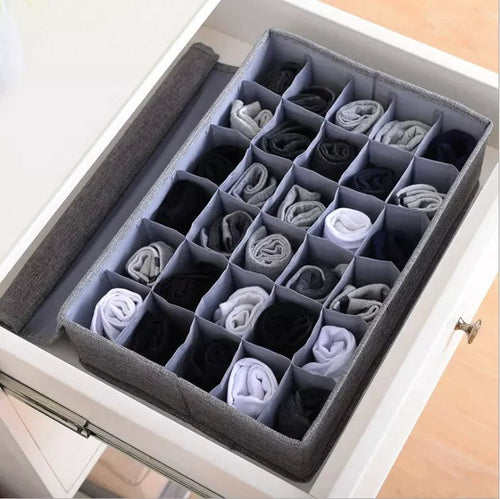 24-Grid Foldable Fabric Organizer Box - Genzzes