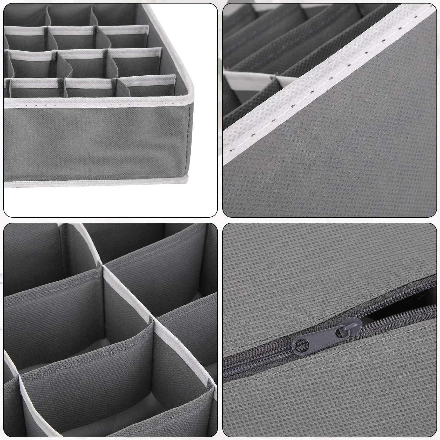 24-Grid Foldable Fabric Organizer Box - Genzzes