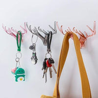 New Antler Deer Head Horn Shape Self Adhesive Wall Hook