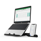 360° Rotating Foldable Laptop Stand with Mobile Holder - Genzzes