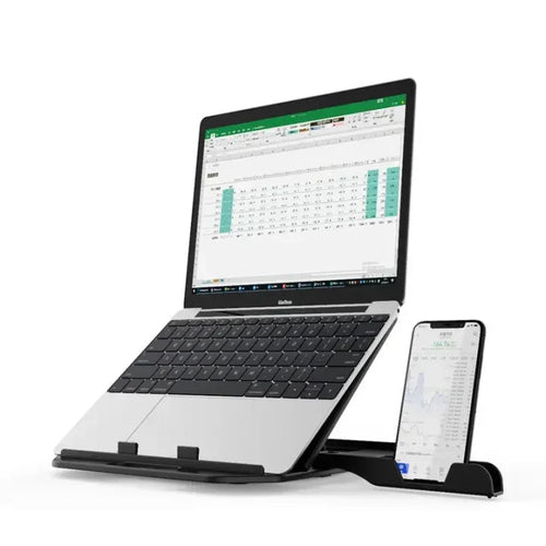 360° Rotating Foldable Laptop Stand with Mobile Holder - Genzzes