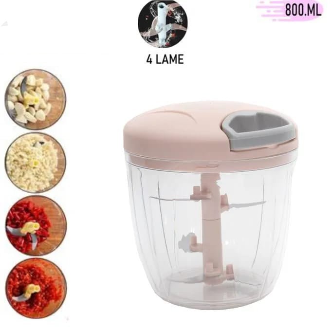 4-Blade Manual Food Chopper - Genzzes