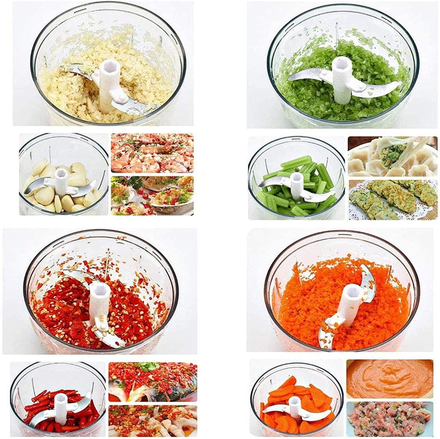 4-Blade Manual Food Chopper - Genzzes
