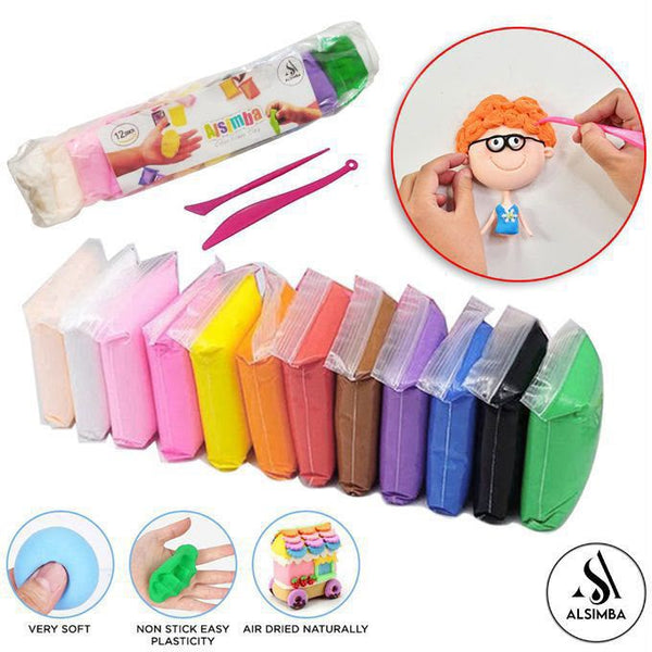 Set of 12pcs 11D Super Light Clay with Tools