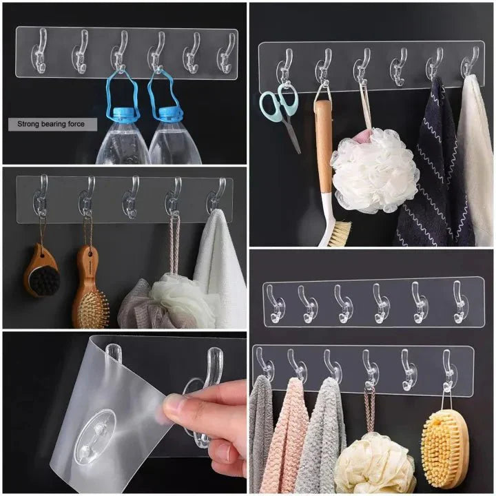 6-Row Transparent Hooks - Genzzes