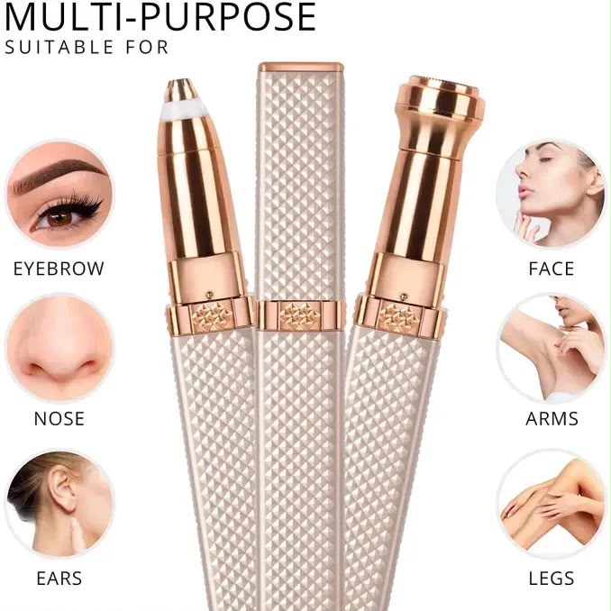 New Premium Square 2in1 EyeBrow and Facial Hair Remover with Box Packing