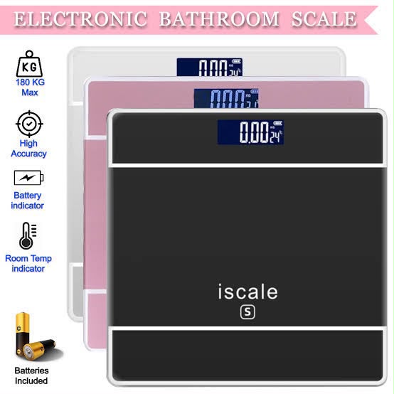 180kg Mirror iScale Multipurpose Body/Kitchen Weight Scale was(Mix/Random colour)