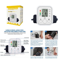 Digital Blood Pressure Monitor – Fully Automatic Upper Arm BP Machine with Heart Rate Monitor