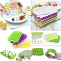 Honey Comb IceCubes Silicone Tray with Silicone LID Cover
