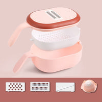 🔥 New 10in1 Mandoline Slicer Chopper with Happy Drainage Basket (Mix/Random colour)