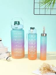 3pcs Colourful Water Bottle Set