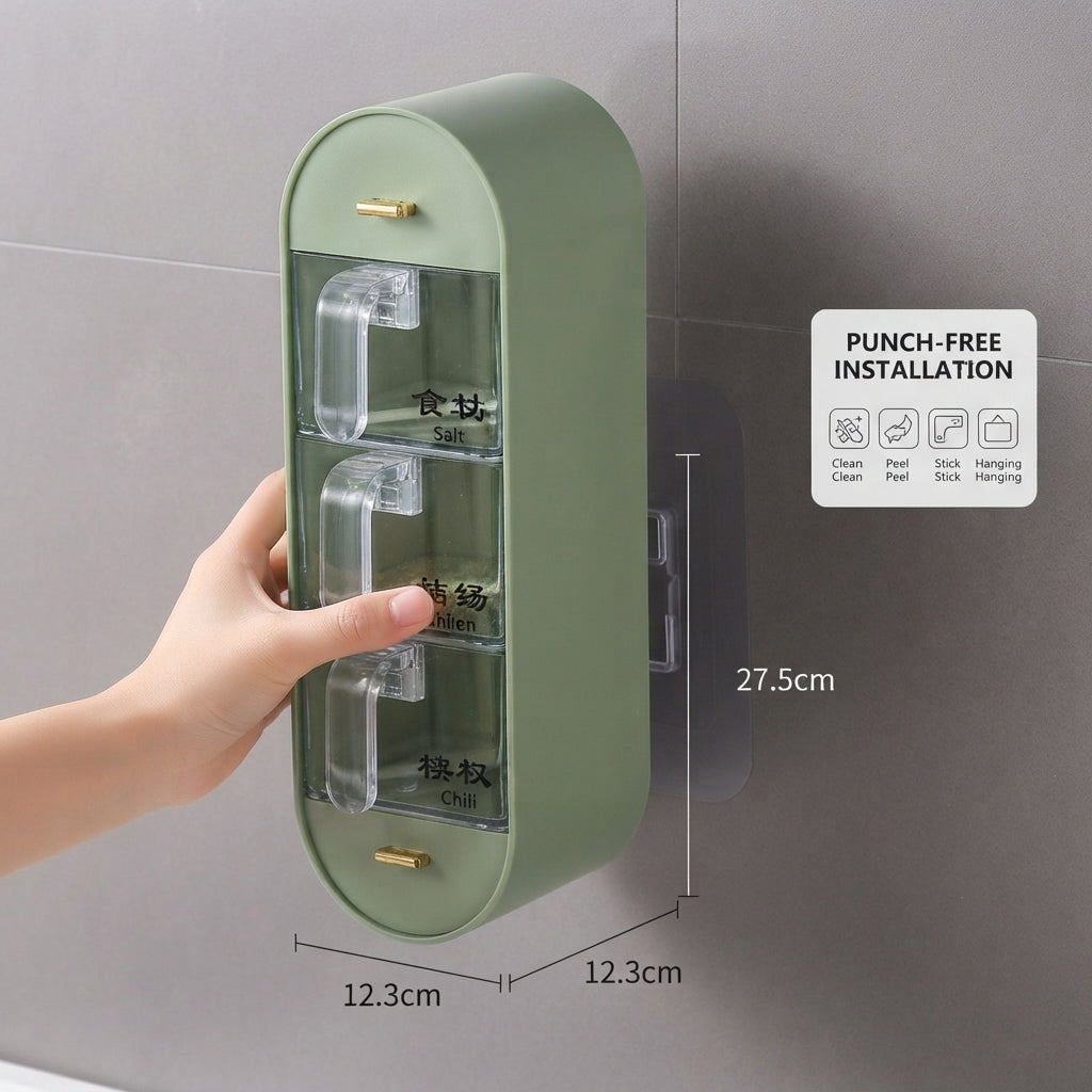 Wall-Mounted Seasoning Spice Rack