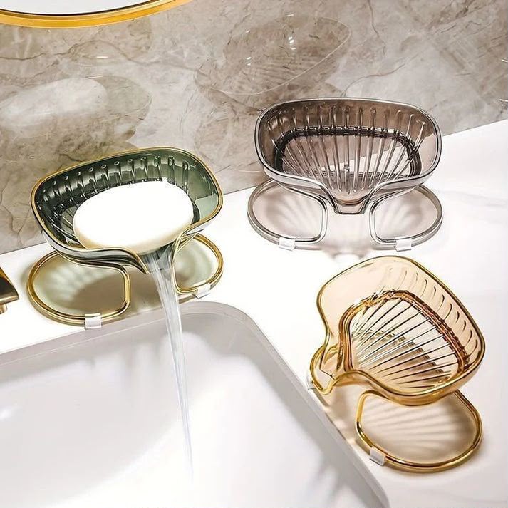 Luxury Golden Stand Drainage Soap Tray (Mix/Random colour)
