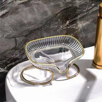 Luxury Golden Stand Drainage Soap Tray (Mix/Random colour)