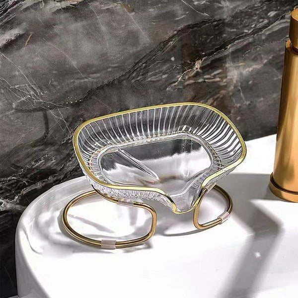 Luxury Golden Stand Drainage Soap Tray (Mix/Random colour)