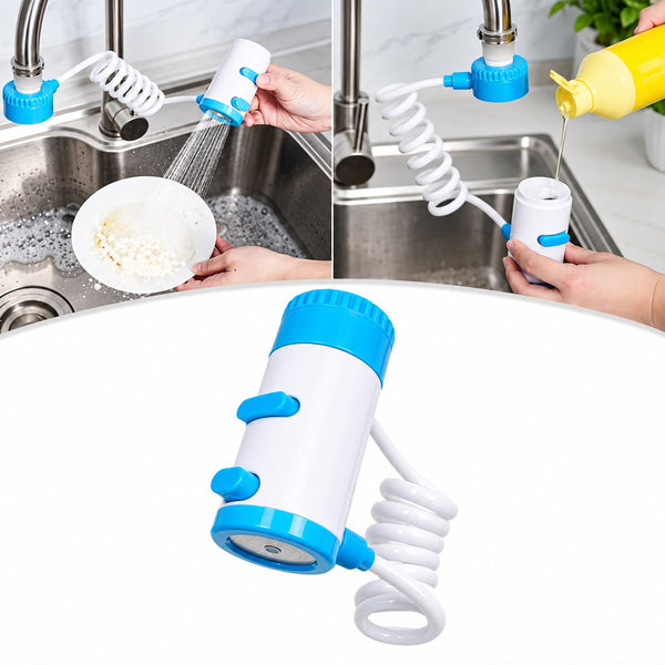 Multiple Faucet Extender with Liquid Container
