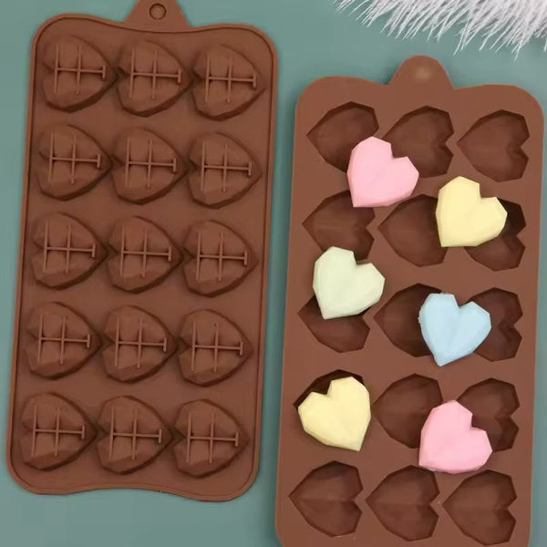 Diamond HeartShape Silicone Reusable Chocolates Mould