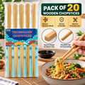 Pack of 20pcs Premium Wooden Chopsticks