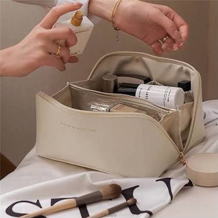 High End Retro-Paid Leather Travel Cosmetics