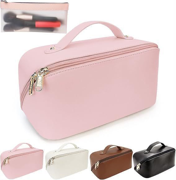 High End Retro-Paid Leather Travel Cosmetics