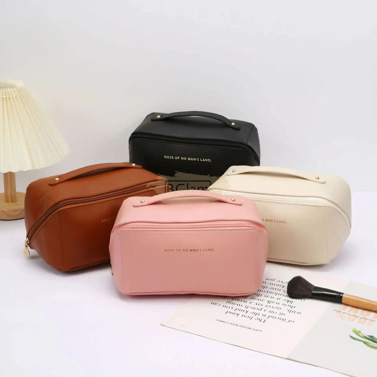 High End Retro-Paid Leather Travel Cosmetics