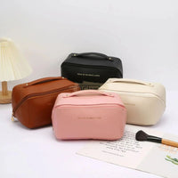 High End Retro-Paid Leather Travel Cosmetics
