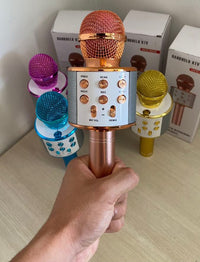 Rechargeable Karaoke Bluetooth Speaket with Mic 858 (Mix/Random colour)