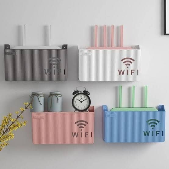 Wall Mounted Wireless Wifi Router Shelf ABS Plastic Storage Box