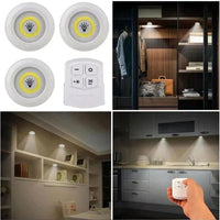 Tap LED Light With Remote Control   (Pack of 3 Lights)
