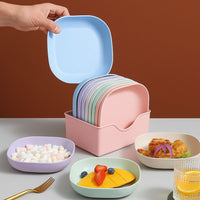 10pcs Plates Set With Holder