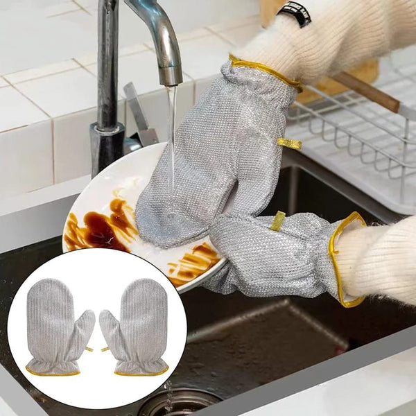 Steel Wire Cleaning Gloves (Pair)