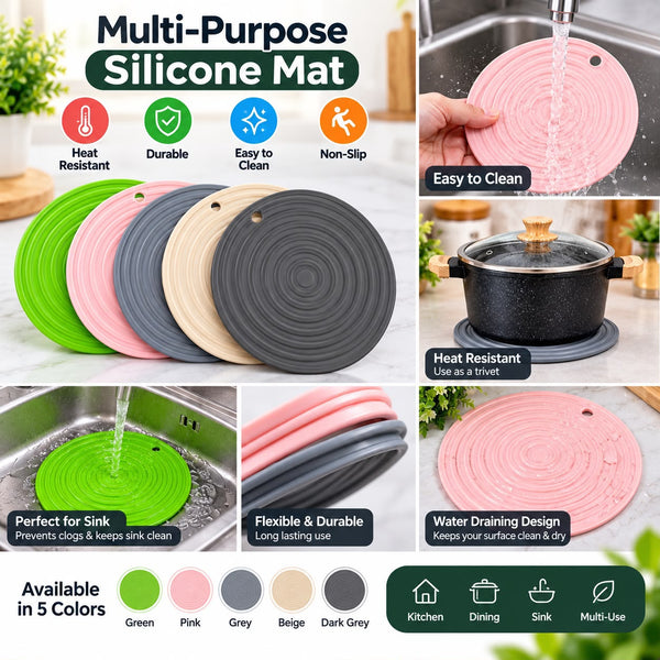 Multipurpose Silicone Round Mat