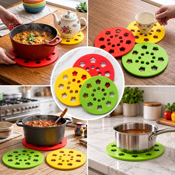 Plastic Round Heat Resistant Kitchen Mat