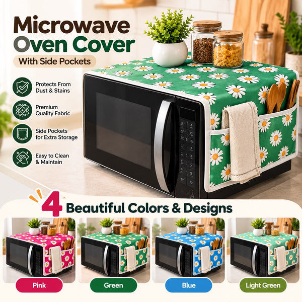 Microwave/Oven Flower Top Cover with Pockets