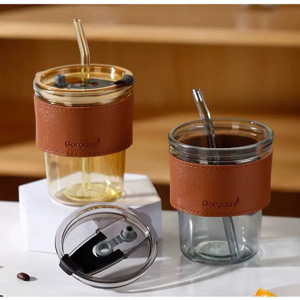 Bamboo Cup, Coffee Drink Cup with Straw