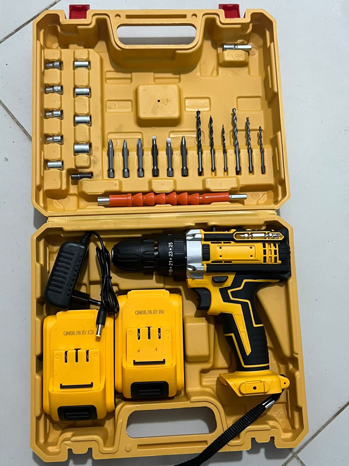 Professional Rechargeable Multipurpose Drill Machine with Double 2 Extra Batteries