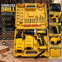 Professional Rechargeable Multipurpose Drill Machine with Double 2 Extra Batteries