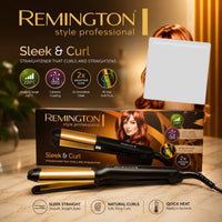2in1 Professional Sleek n Curl Remington Hair Straightener